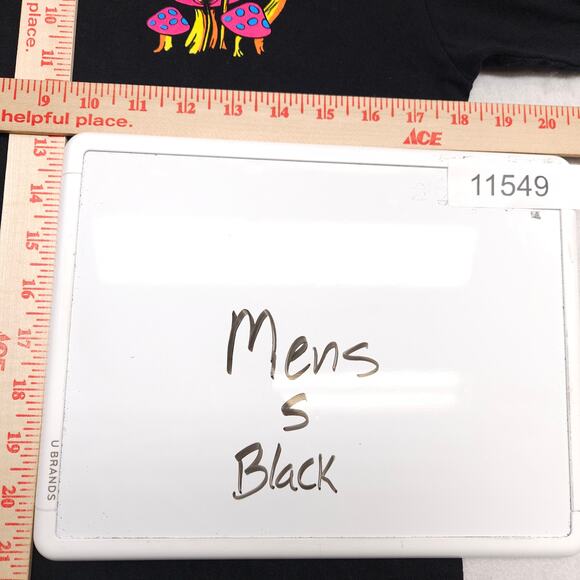 Alab Mushrooms Crew Neck Short Sleeve Graphic T Shirt Mens Size S Black - Picture 7 of 10